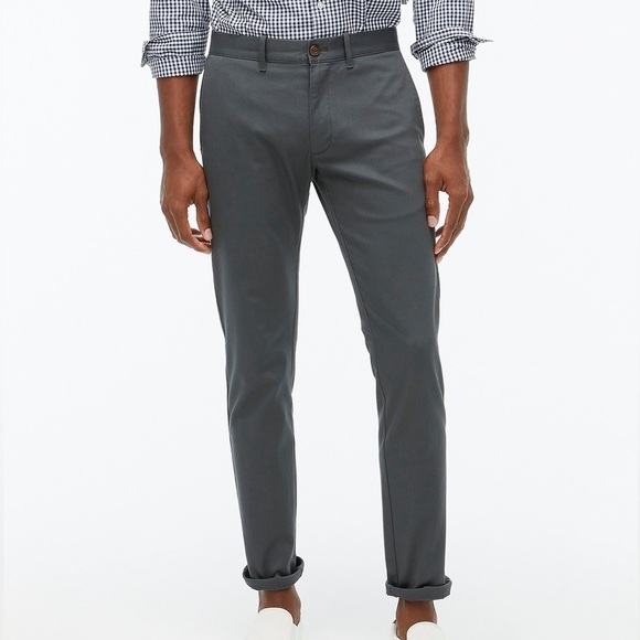 J crew Slim-fit flex chino pant tarnished metal grey - Picture 1 of 5